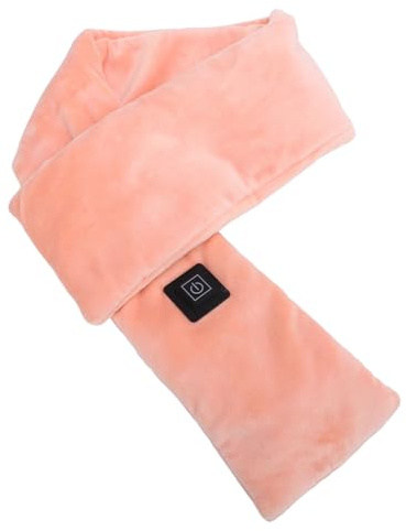 Aoaoy Heated Neck Wrap, Carbon Fiber, 3 Heating Levels, Heated Scarf, Neck Warmer, Electrical Heating Pillow (Orange Pink)