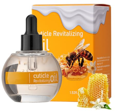 Honey Cuticle Oil for Nails - 45ml Care For Cuticles - Honey & Milk Extract, Sunflower Seed & Jojoba Extract, Moisturizes and Nourishing Dry Nails,Damaged Thin Nail