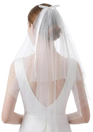 WORUIB Bridal Veil, Wedding Veil, Hen Party Veils, Elegant Design, Soft Tulle Fabric, Versatile Length Options, Classic White Colour