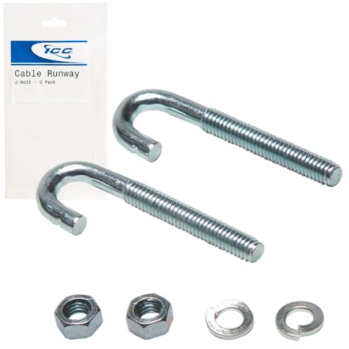 ICC Cable Runway J-Bolt Kit – 2-Pack | Steel, Zinc Finish, Fastens Runway Sections