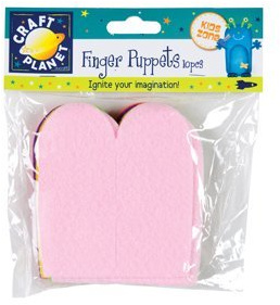 Craft Planet Felt Fingerpuppen Packung mit 10 verschiedenen Farben