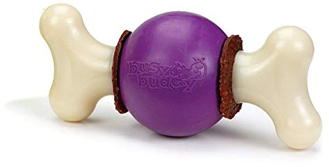PetSafe Busy Buddy Bouncy Bone - Juguete para Morder para Perros 3 en 1, Hueso para Perros, Duradero y Resistente – M