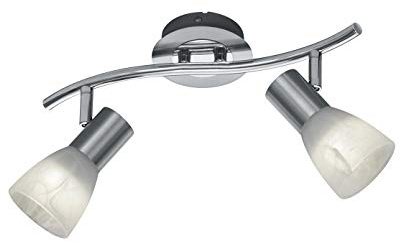 Trio Leuchten LED-Deckenleuchte Levisto in Nickel matt, Glas alabasterfarbig weiß 871010207