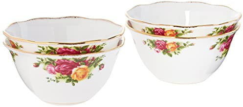 Royal Albert Old Country Roses 40014270 Lot de 4 bols en porcelaine fine Multicolore