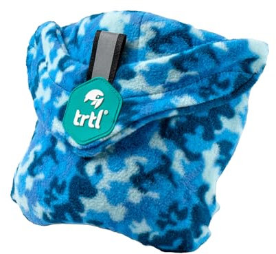 trtl Pillow Junior - Kids Travel Pillow - With Built-in Head and Neck Support - Comfortable Kids Neck Pillow for Traveling - Compact and Machine-Washable - Sea Camo
