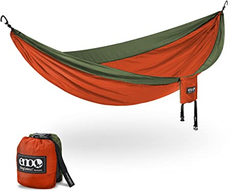 ENO, Eagles Nest Outfitters SingleNest lätt campinghängmatta, orange/oliv