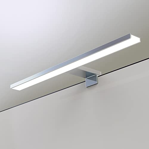 YIQAN 60cm luz de espejo 13W led 4000k con abrazadera, lámpara de baño IP44 iluminación, netural