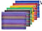 TSHAOUN 6 Pcs A4 Zipper Wallets Mesh Pouch popper wallet Folders,Document Wallets a4,Office Supplies Cosmetic Travel Accessories for Office Home School Travel (yellow, green, blue, purple, black, red)