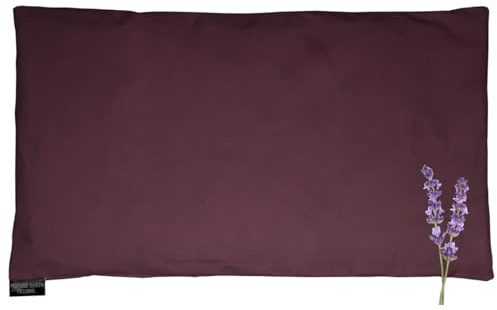 Mother Earth Pillows Large Therapeutic Flax Pillow for Natural Pain Relief, Eggplant - Soothe Herbal Blend