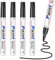 4er Pack Schwarze Lackstifte Permanent Marker – Wasserdicht Schnelltrocknend – Für Auto, Kunststoff Türkratzer, Gartenmöbel, Metall Holz Glas– Anti-Tropf Strapazierfähige Spitze