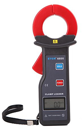 Pinza amperometrica per corrente, Misuratore di corrente di dispersione a pin Misuratore di corrente CA, gamma AC da 0,00 mA a 300,0 A, dimensione mascella 35X40 mm. con interfaccia RS232 Funzione car