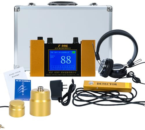 ZephyrGlow Ultrasónico Sensor de Fugas de Agua, Detector de Fugas de Agua Tuberías Subterráneas, Geófono de Fugas de Agua con Auriculares Potenciadores, para Uso Doméstico Y Exterior