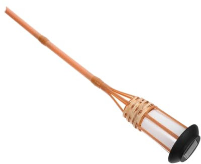 DIYEAH Luz Solar De Antorcha De Bambú Para Jardín Exterior Decorativa y Duradera Para Patio Césped