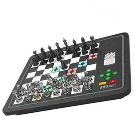 RASTKY Juego de Ajedrez con Modos de Juego Oponentes, Ordenador Portátil, de Mesa de Ajedrez, Niños, Adultos, Principiantes (Black)