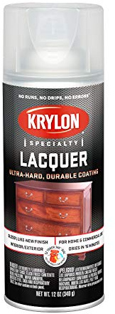 Krylon K07032 Lacquer Spray Special Purpose Aerosol, Clear Gloss, 12 Ounce