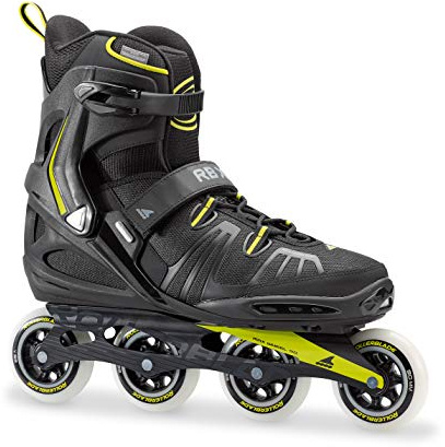 Rollerblade RB XL Men's Adult Fitness Inline Skate, Black and Lime, High Performance Inline Skates, 15