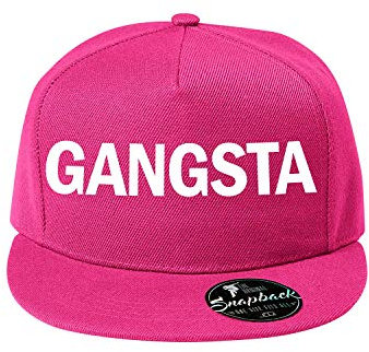 OwnDesigner Unisex Kappe Gangsta Classic Cap mit geradem Schirm, One Size Einheitsgröße für Männer und Frauen (409-Cap5P-8Pink)