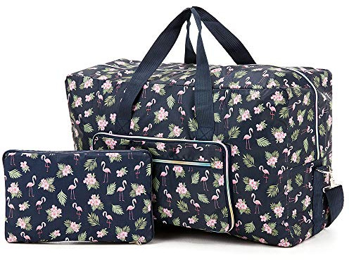 Arxus Grande Borsone Pieghevole da Borsone da Trasporto con Borsa da Viaggio e Tracolla (Flamingo Blu)
