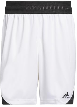 Adidas Herren Basketball Icon Squad Short Aeroready, White/Black, M