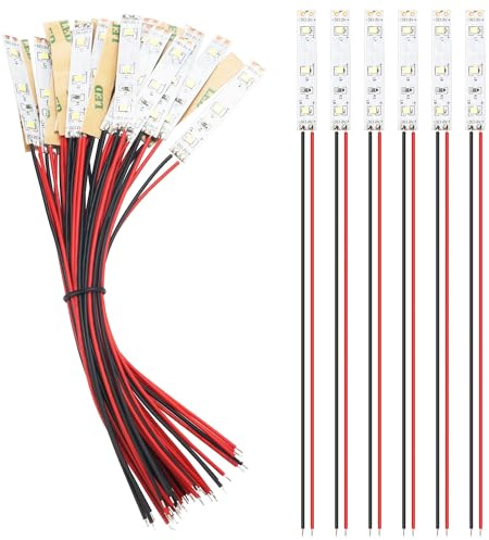 YIXISI 25 St 50mm Förkopplad LED List, 2335 SMD LED Lampa, 12V - 18V LED List, Vit