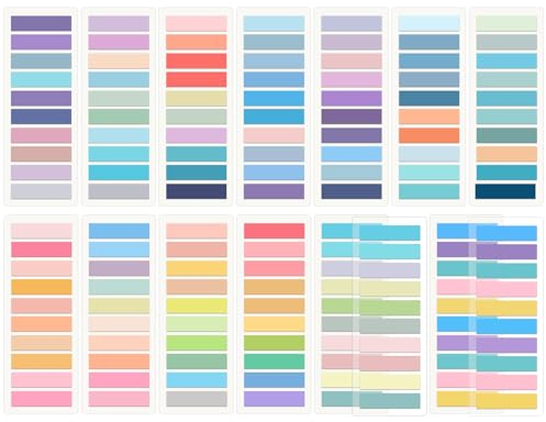 3000 Stück Haftstreifen, 15 Sets Haftmarker Index Tabs Klebezettel Klein Sticky Notes Aesthetic Haftnotizen Pastell Selbstklebende Notizzettel für Büro Schule Seitenmarkierung (Mehrfarbig)