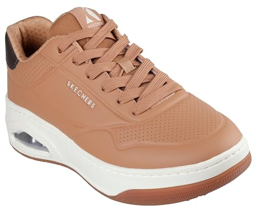 Skechers Men's Uno Court Low-Post Trainers, Tan, 8.5 UK