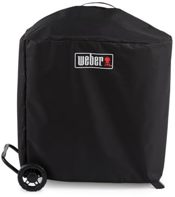Weber Premium Abdeckhaube für Traveler Compact Grill, atmungsaktiv UV- und wasserbeständig, Schutz vor Wind und Wetter, Grillcover, BBQ-Abdeckung - Schwarz (3400280)