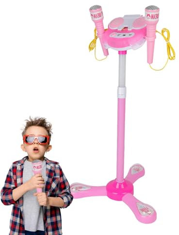 Karaoke Machine Microphone | Kids Microphone Stand Playset | Kids Stand | Children's Microphones With Stand Adjustable Microphones Home Karaoke Microphones For Children