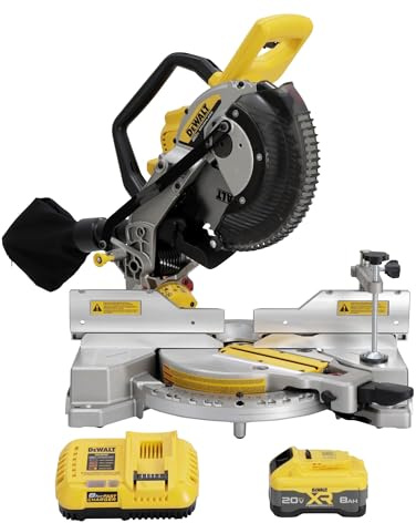 DEWALT 20V MAX XR 10 in. Double Bevel Fixed Miter Saw Kit (DCS714WW1)