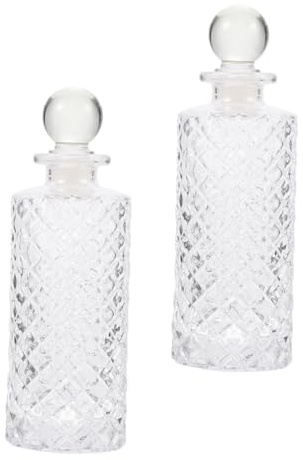 TOPPERFUN Botella Difusora de Aroma de Vidrio 2 Piezas, Vacía, 150 Ml