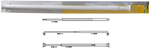 MAURER Barra Para Cortina Ducha Extensible Aluminio Blanco 70 a 125 cm.