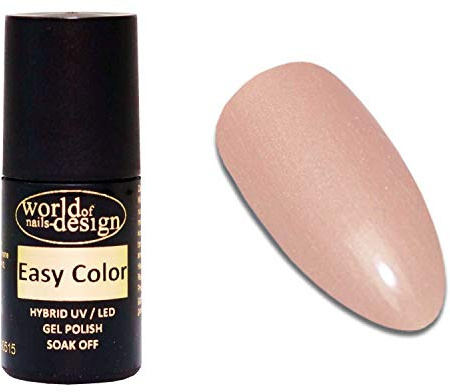 World of Nails-Design Easy Color LED/UV Polish Gel, Hybridlack, Soak Off Gel ablösbar- Beige Hell 6 ml