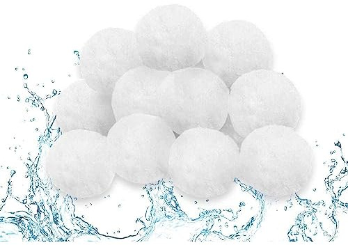 UISEBRT Filterbollar pool 1 300 g – filter bollar sandfilter ersätter 50 kg filtersand (1 300 g, vit)