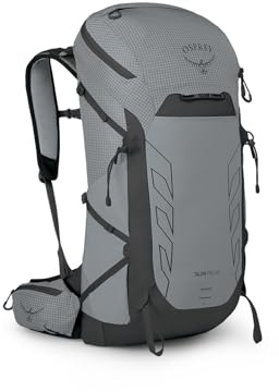 Osprey Talon Pro 30L Herren Wanderrucksack mit Hüftgurt, Silberfutter