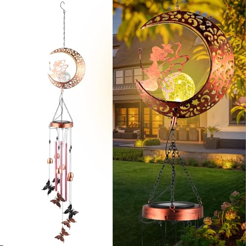 Solar Outdoor Garden Ornaments - LED Light Stakes for Memorial Decor - Powered Fairy Lights for Patio, Balcony, Yard, Lawn