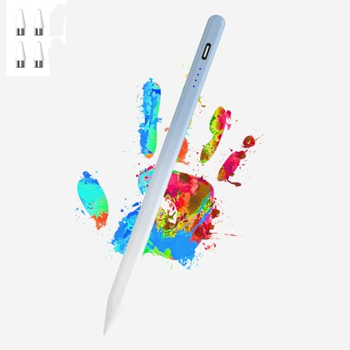 Tablet Stift für Alle Tablets，Active Touchscreen Stift Handy mit 4 POM-Spitze Magnetic Stylus Pen für iPad/Pro/Air/Mini/Phone/Samsung/Huawei/Lenovo/IOS/Android und andere Smartphone Geräte-Blau