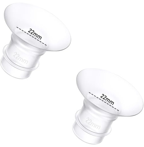 Flanscheinsatz, 22 mm, kompatibel mit Momcozy M9/M6/M5/S12 Pro/S9 Pro/Medela/Spectra/Bellababy/Lansinoh/Elvie/Nuliie/KISSBOBO/ANWIKE 24 mm tragbare Milchpumpe, Ersatzzubehör
