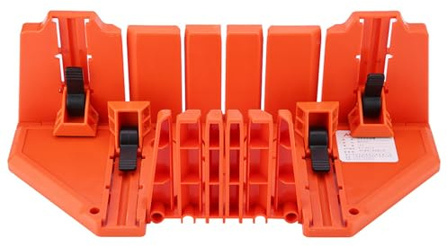 Pretfy 14inch Plastic Mitre Box Essential Upgrade Saw Wood Cutting With Hand Clamp Hardware 14inch Tool - Enhanced Performance & Durability