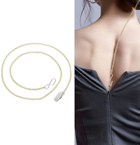 PATIKIL Aiutante Per Cerniera, Gancio Posteriore Per Cerniera In Metallo Assistente Per Abiti Con Clip Per Vestiti Zip Facile Da Chiudere Da Soli, Oro