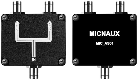 2-Way Passive Antenna Combiner Splitter Allocation Divide RF Signal with BNC Port for UHF Wireless Microphone Distribution System