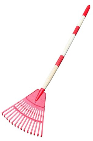 Râteau à feuilles en forme d'éventail – Râteau à gazon amovible de 33 cm pour un nettoyage facile de la pelouse, jardinage polyvalent avec fonction balai, utilisation dans la cour et le jardin pour