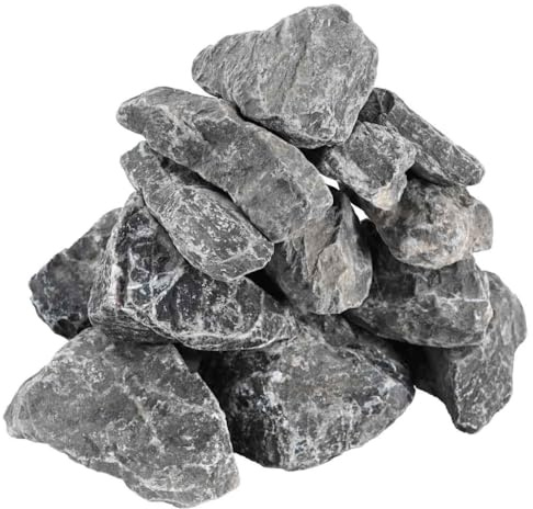 Générique Pierres Chauffage Sauna 15 kg - Haute Capacité Thermique Résistance Température Taille 6-8 cm - Idéal pour Poêle Sauna Expérience Sauna Harmonieuse à la Maison