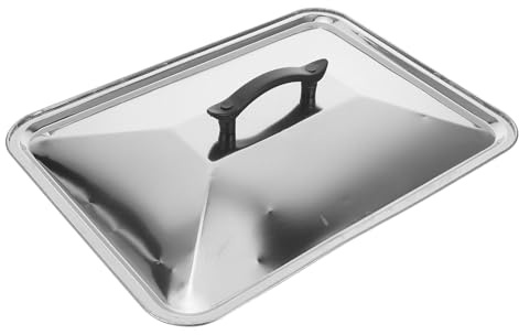 CALLARON Strumento di Cottura Coperchio Anti-Schizzi 40X30 CM in Acciaio Inox, Accessorio per Pentole Protezione da Schizzi per Cucina Casalinga e Uso Professionale