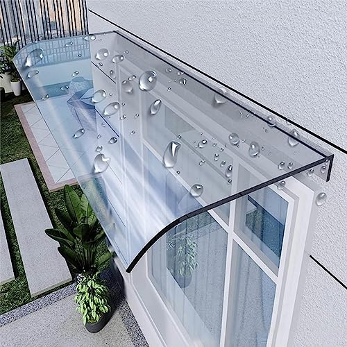 Böjd dörrbaldakin – regnskydd utomhus, UV-beständig sol, osynligt ytterdörrskydd, 50 x 240 cm/20 x 94 tum – perfekt för verandor och