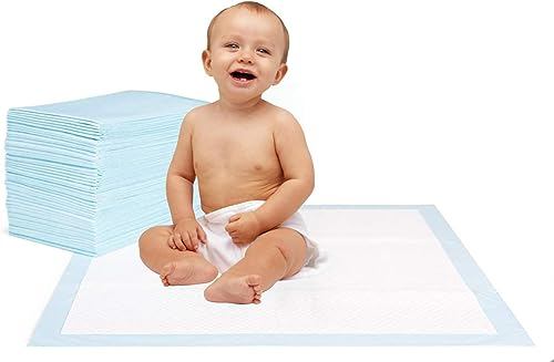 Krankenunterlage für Menschen mit Blasenschwäche | 60 x 60 cm ▸ 150 Stück ▸ 6-lagig | saugstarke Inkontinenzunterlage | Ideal auch für Babys oder als Welpenunterlage (150 Stück)