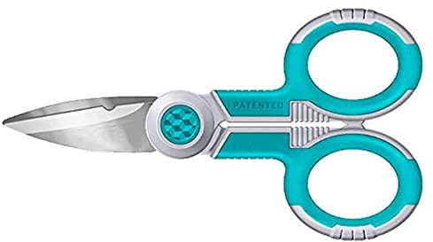 Total - Forbici per elettricisti | Acciaio inossidabile | Lunghezza 145 mm | Comoda impugnatura bimateriale | Versatilità nei progetti elettrici