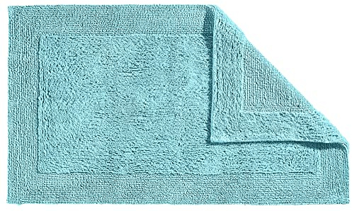 Erwin Müller Badematte, Badteppich Uni Serie Stuttgart türkis Größe 50x80 cm - extra dick, hohe Saugfähigkeit, 100% Baumwolle