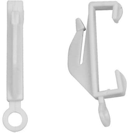 fiXte® 40 Curtain Track Glider Hooks With Sturdy Grip Fit Integra Decorail Rail Clip On Easily