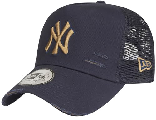 New Era Mesh Trucker Cap Distressed New York Yankees Navy