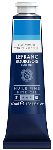 Lefranc Bourgeois 301774 Feine Ölfarbe in hervorragender Qualität,lichtecht mit gleichmäßige Konsistenz, 40ml Tube, ideal für Keilrahmen, Leinwand, Malkarton - Königsblau